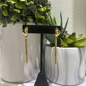 Vintage Givenchy Gold tone Drop Earrings